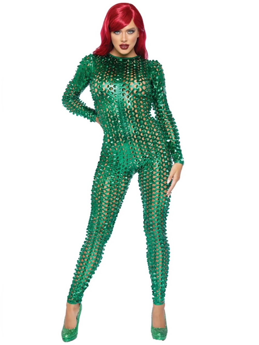 Leg Avenue Laser City Metallic Catsuit Women’s - Brand New